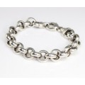 bratara robusta " Classique chainmaille  ", din argint. Franta